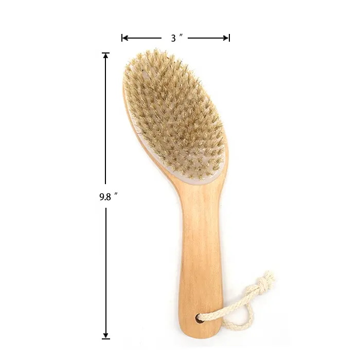 Bent Short Handle Chicken Leg Brush Bristle Bath Brush