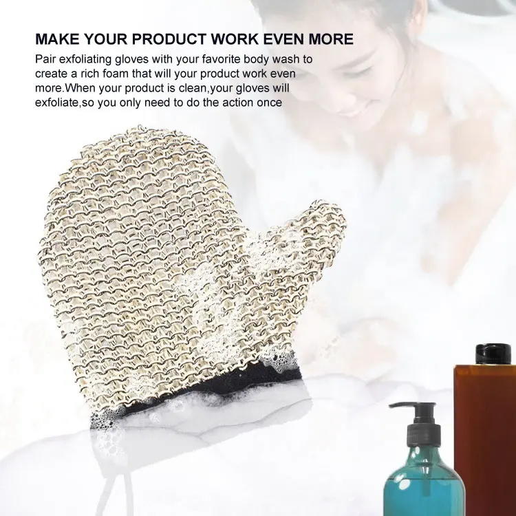 SPA Scrubber Cotton Natural Fiber Bath Exfoliating Glove