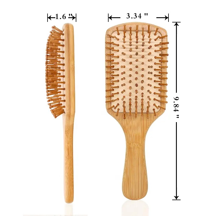 Bamboo Detangling Massage Hairbrush air bag comb