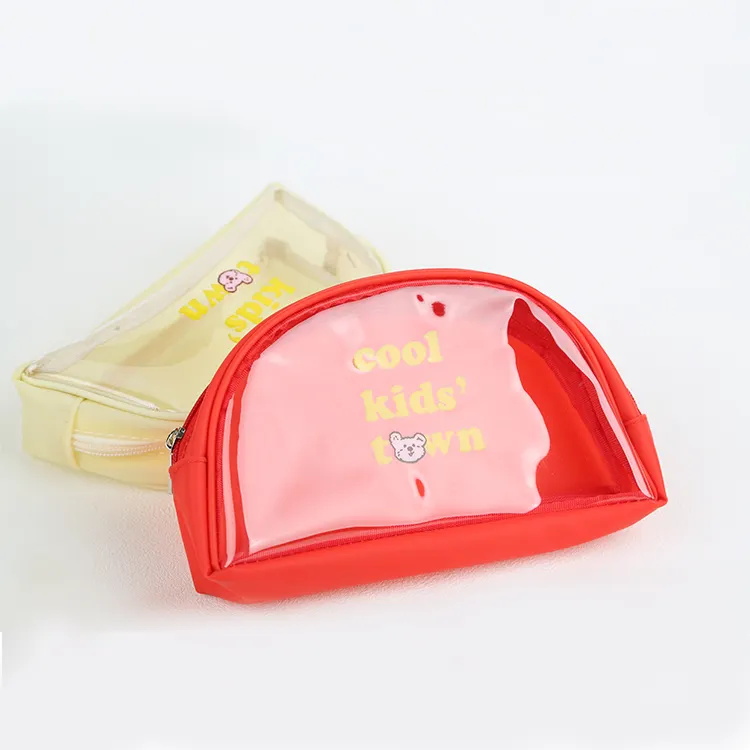 PVC Bear Jelly Makeup Bag Cartoon Transparent Storage Toiletry Bag