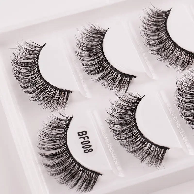 Natural 5 Pairs Curl Synthetic 6D Cat Eye False Eyelashes