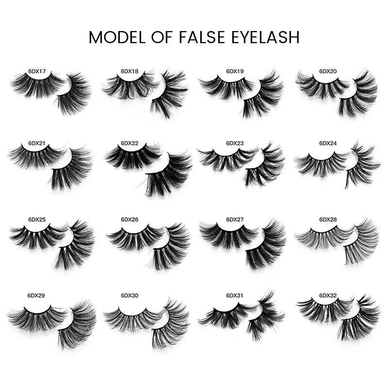 6D 25Mm Natural Faux Mink Fake Fluffy Wispy Lashes