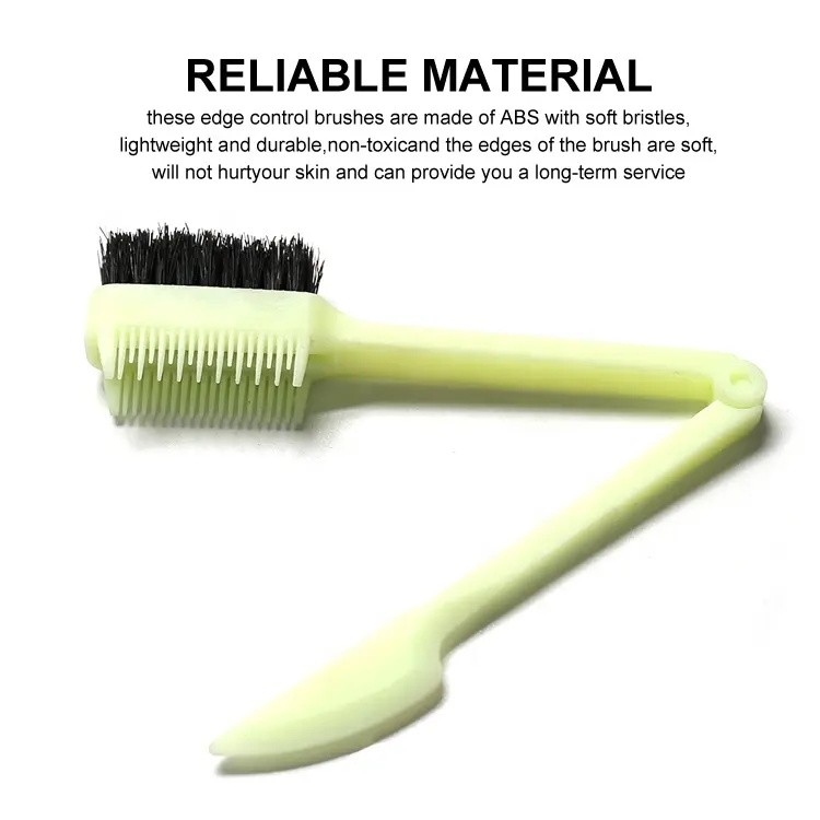 Hair Styling Tools ABS 3 in 1 Foldable Edge Brush with Comb