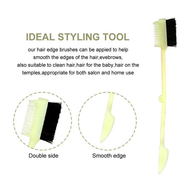 Hair Styling Tools ABS 3 in 1 Foldable Edge Brush with Comb