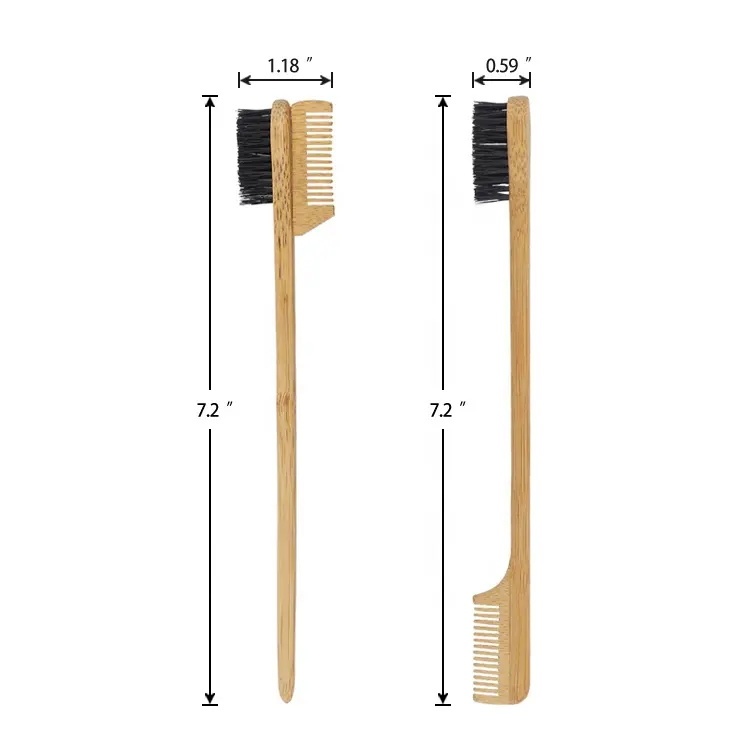 Natural Multi Functional Bamboo Edge Control Hair Brush