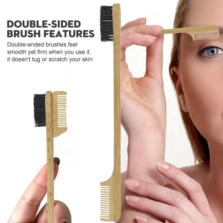 Natural Multi Functional Bamboo Edge Control Hair Brush