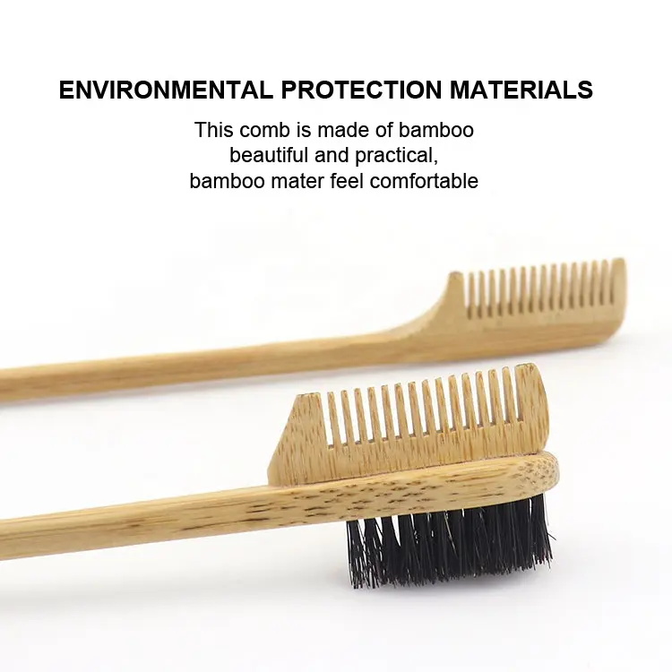 Natural Multi Functional Bamboo Edge Control Hair Brush